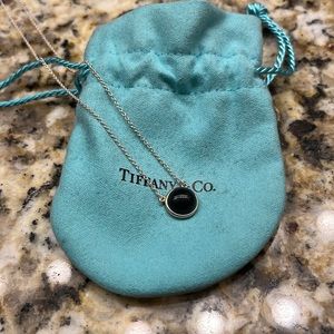 Sterling silver Tiffany and Co Color by the Yard Black Jade Pendant